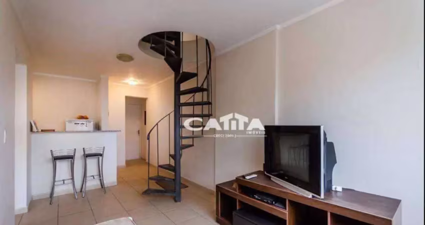 Apartamento Duplex com 2 quartos e 1 vaga à venda, 105 m² por R$ 440.000 - José Menino - Santos/SP