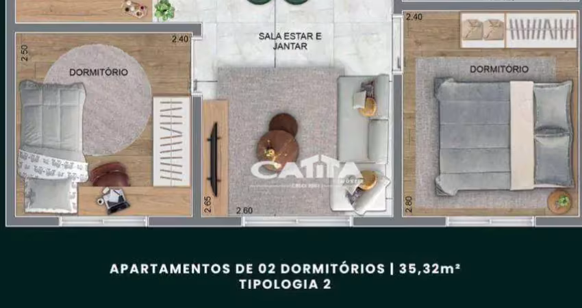 Apartamento com 2 dormitórios à venda, 35 m² por r$ 305.000,00 - vila carrão - são paulo/sp