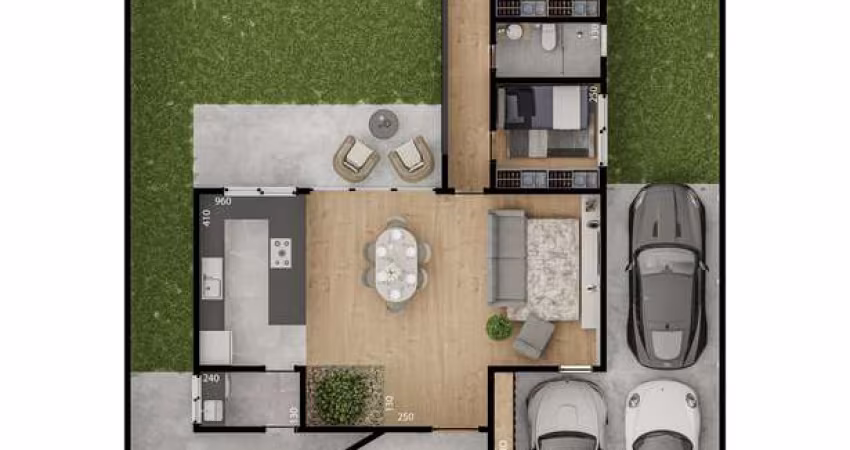 Casa para Venda no bairro Vila Becker em Toledo, 2 quartos sendo 1 suíte, 3 vagas, 122 m² de área total, 122 m² privativos,