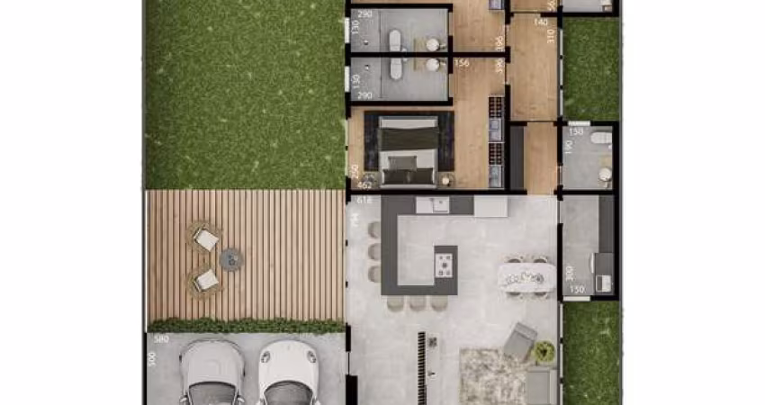 Casa para Venda no bairro Vila Becker em Toledo, 3 quartos sendo 3 suítes, 2 vagas, 173 m² de área total, 173 m² privativos,