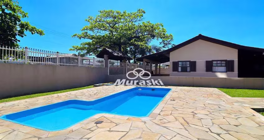 Casa com 4 dormitórios para alugar por r$ 1.100,00/dia - nereidas - guaratuba/pr