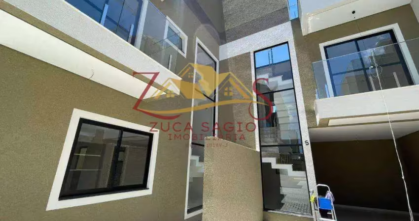 Sobrado à venda em curitiba, uberaba, com 3 quartos, 96,27m²