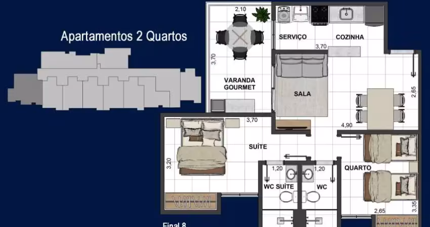 Spazio residence club – modernidade e conforto no coração de são mateus! apartamento 2 quarto à venda.
