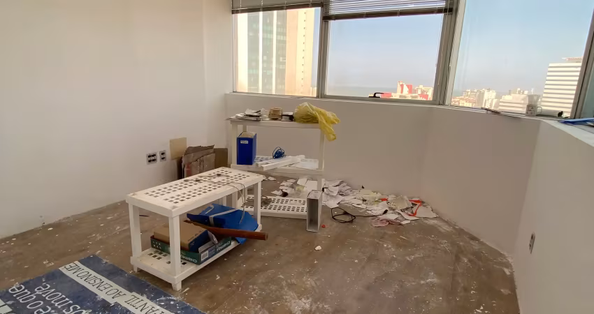 Alugo ou vendo sala 35m, vista mar, divisória, magalhaes neto