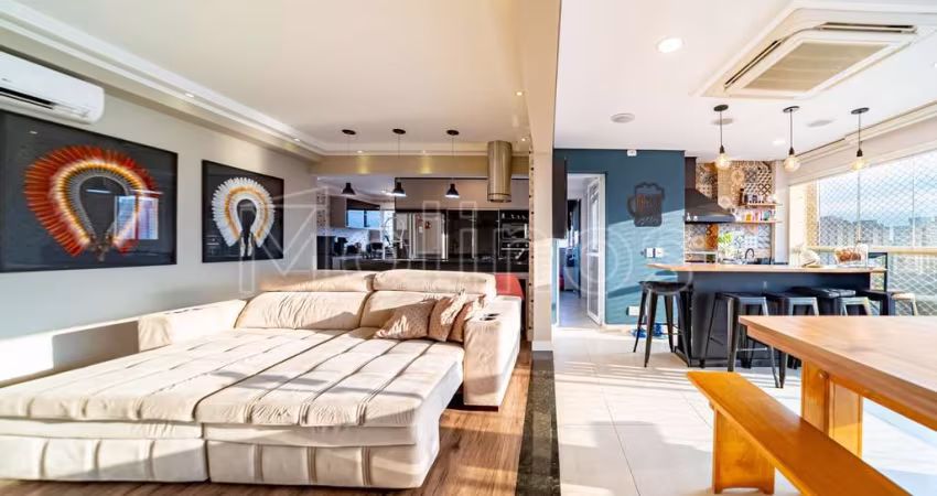 Apartamento de 127m com 3suites, ar condicionado em todos os comodos em andar alto, a venda no Tatuape