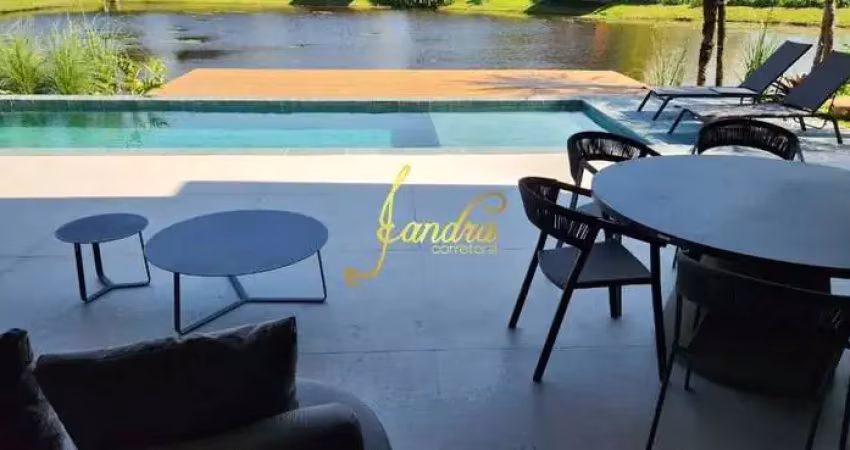 Sobrado contemporâneo no condomínio sense com 6 suítes