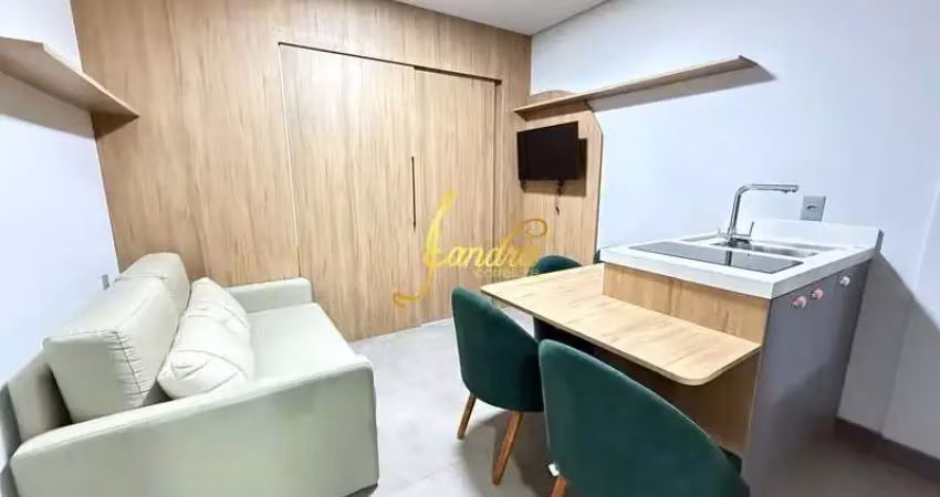 Apartamento loft(jk) com box e infra mobiliado e decorado