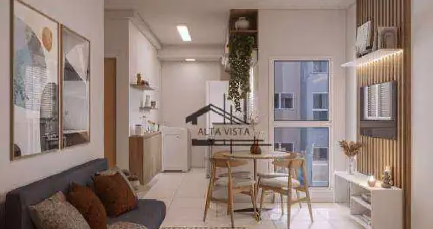 Apartamento com 2 dormitórios à venda, 46 m² por R$ 215.800 - Granja Marileusa - Uberlândia/MG