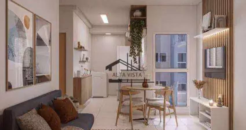 Apartamento com 2 dormitórios à venda, 46 m² por r$ 228.000,00 - granja marileusa - uberlândia/mg