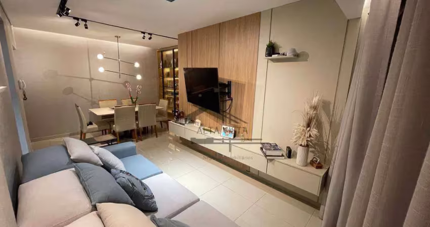 Apartamento com 2 dormitórios à venda, 60 m² por r$ 650.000,00 - santa mônica - uberlândia/mg