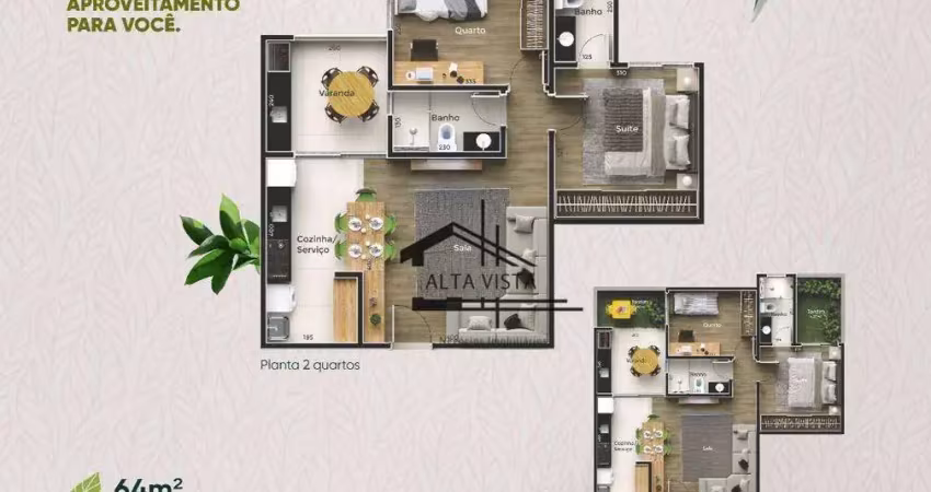 Apartamento com 2 dormitórios à venda, 64 m² por r$ 350.000,00 - presidente roosevelt - uberlândia/mg