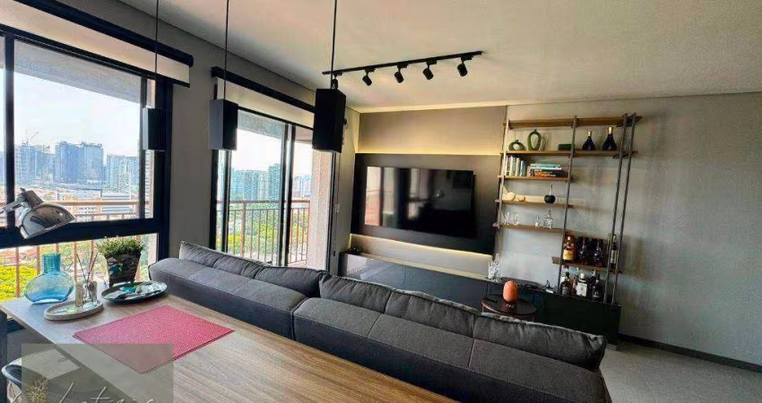 Apartamento com 1 dormitório à venda, 47 m² por R$ 790.000,00 - Santo Amaro - São Paulo/SP