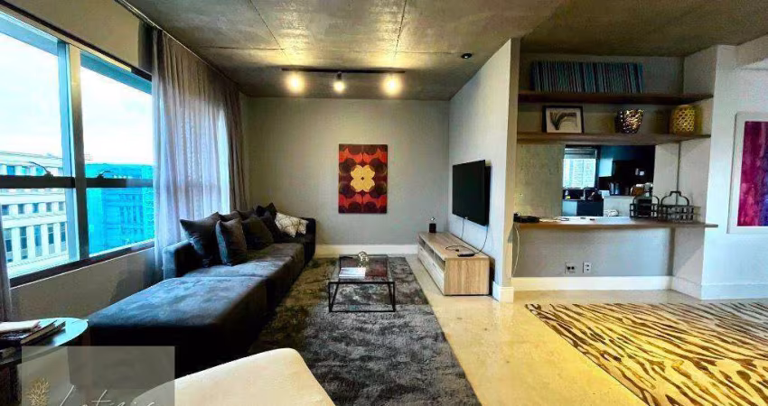 Apartamento com 1 dormitório para alugar, 87 m² por R$ 10.200,00/mês - Brooklin - São Paulo/SP