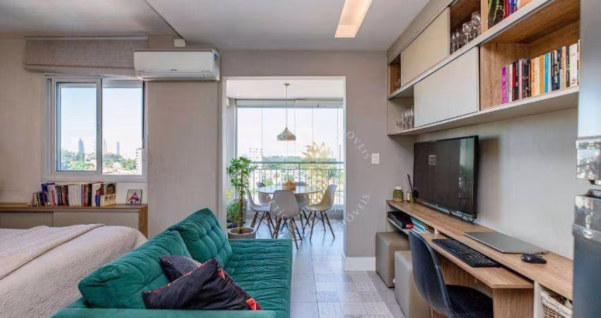 Studio MOBILIADO com 1 dormitório à venda, 37 m² por R$ 535.000 - Chácara Santo Antônio - São Paulo/SP