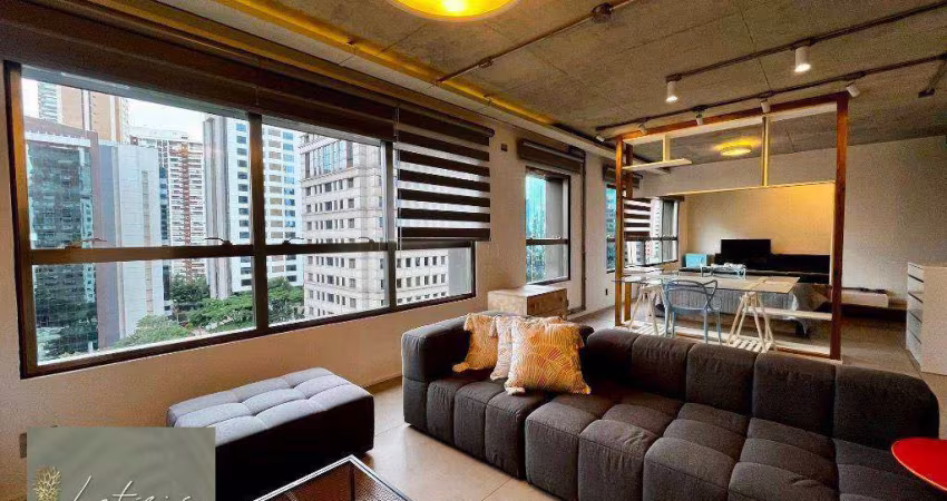 Apartamento com 1 dormitório para alugar, 70 m² por R$ 7.590,00/mês - Brooklin - São Paulo/SP