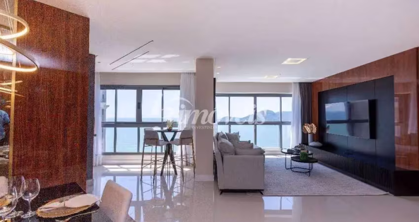 Apartamento à venda, com vista mar, 4 quartos sendo 4 suítes, 3 vagas, ed. new york, centro, balneário camboriú-sc