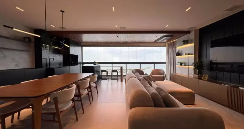 Apartamento à venda, 3 suítes, 3 vagas, mobiliado e equipado, com vista mar definitiva, residencial marechiaro, bairro centro, itajaí-sc