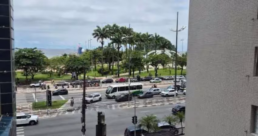 Apto 2 quartos com vista mar, garagem e próximo à praia - santos