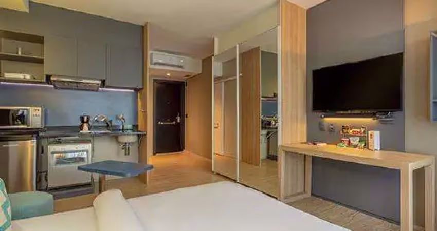 Flat para venda, alpha stay alphaville no bairro alphaville, 43,00m2 - todo mobiliado conforme padrão do pooll