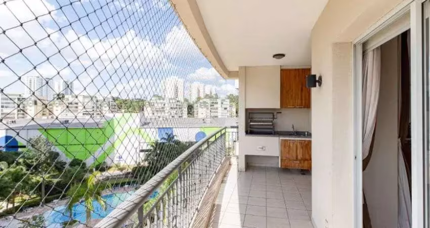 Santo amaro: excelente apartamento com 132 m² com 3 suítes, varanda gourmet, 2 vagas.