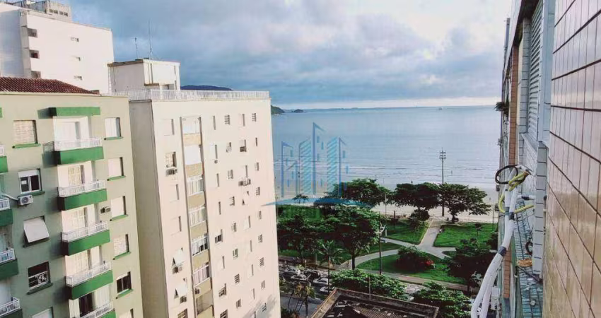 Lindo apartamento, todo reformado, vista para o mar, andar alto. Na avenida da praia do Embaré, Santos-SP.