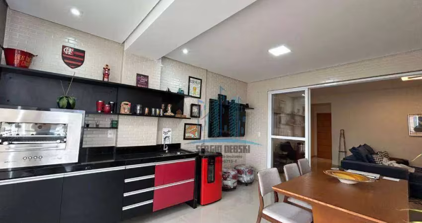 Lindo apartamento à venda, 3 suítes, varanda gourmet, à uma quadra da praia. embaré, santos-sp.