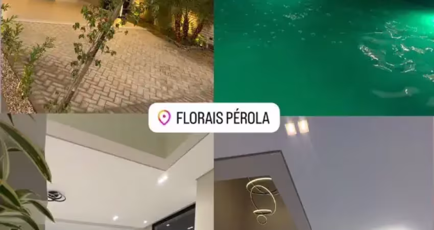 Casa no florais pérola – 229 m², 4 suítes, piscina com hidromassagem, espaço gourmet e condomínio co