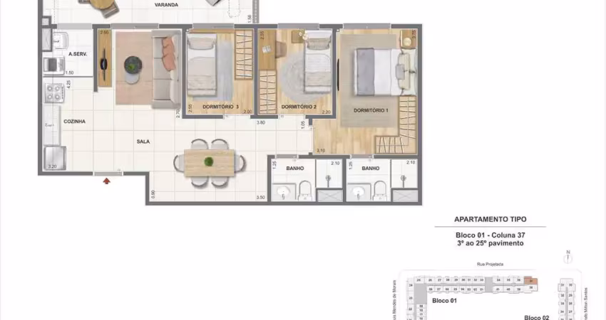 Apartamento à venda na rua general luís mendes de morais, santo cristo, rio de janeiro - rj