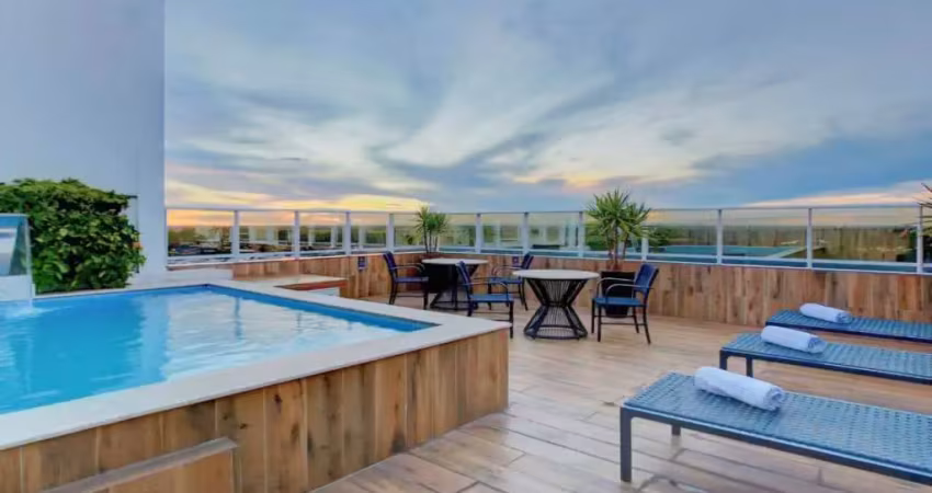 Flat mobiliado com 2 quartos sendo 1 suite advanced hotel business e flats