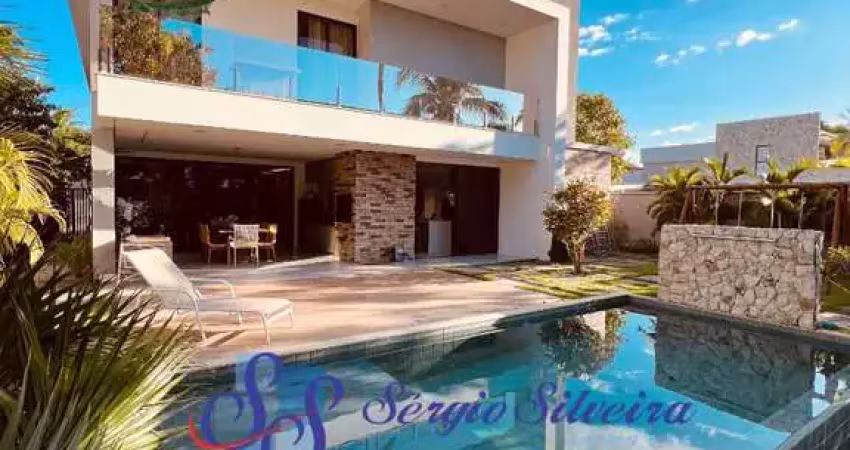 Exclusiva e luxuosa casa no condomínio azur com 4 suítes