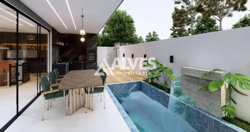 Casa de alto padrão com 4 suítes e área gourmet completa