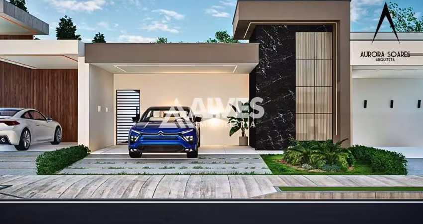 Casa com 3 quartos sendo 1 suíte e área gourmet em condomínio