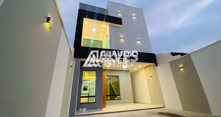 Casa com 4 quartos, suíte master  e área gourmet completa