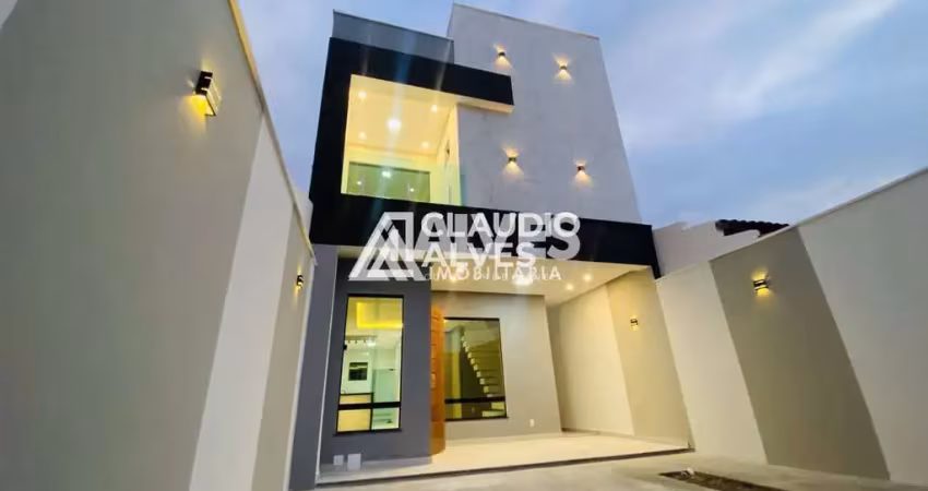 Casa com 4 quartos, suíte master  e área gourmet completa