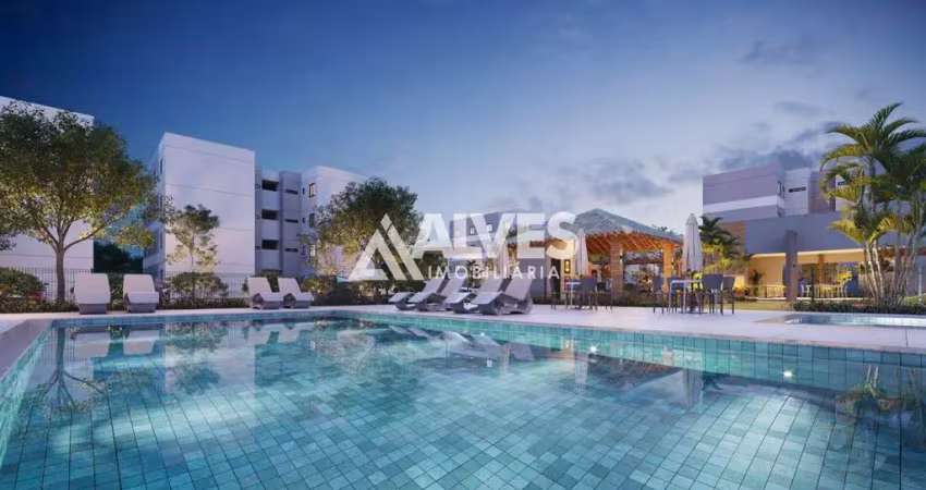 Apartamento com 2 quartos  em condominio uniq papagaio