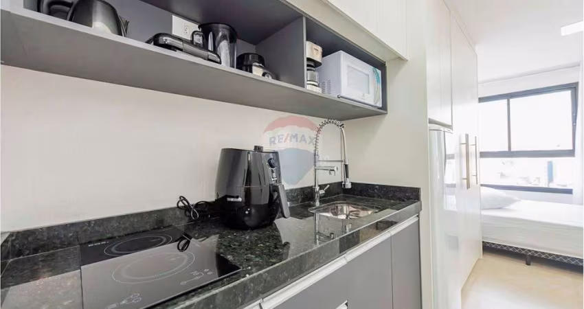 Studio para alugar, no Água Verde em Curitiba. Totalmente mobiliado