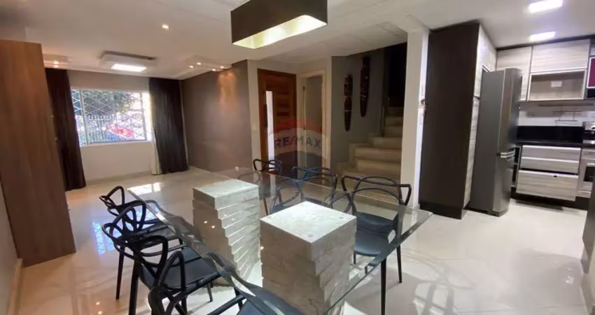 Sobrado com 115m² -  mobiliado de frente para rua com 3 quartos no alto boqueirão