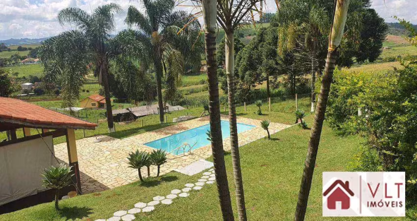 Sítio com 7 dormitórios à venda, 75000 m² por r$ 2.350.000 - cruz alta - pouso alegre/mg
