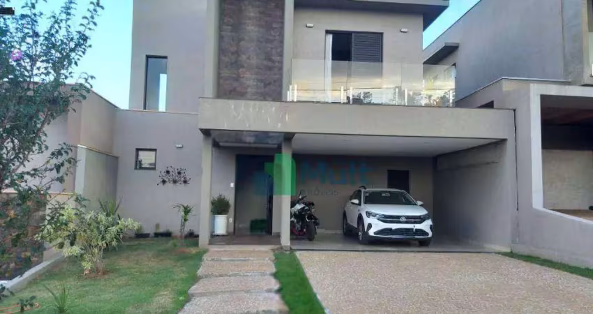 Sobrado de alto padrão em condomínio fechado, localizado na cidade de bonfim paulista -sp com terreno de 267,30m²  e 210m² de área útil.