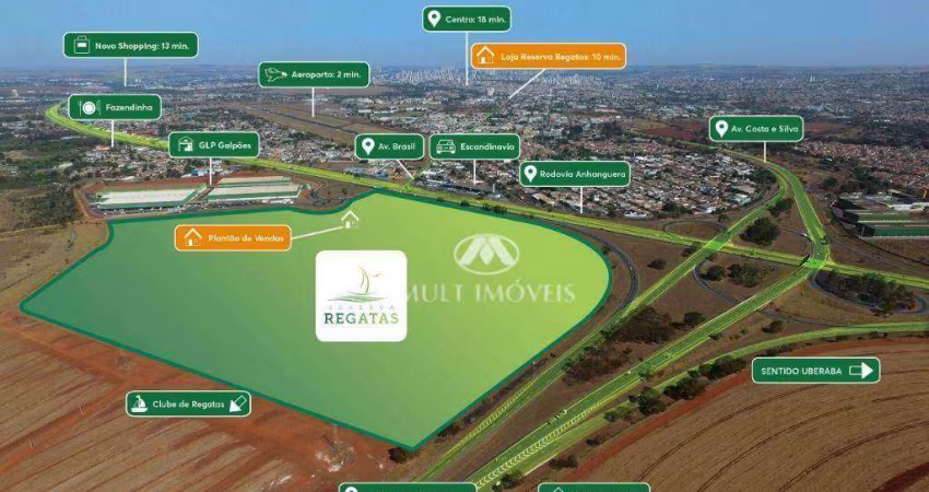Terreno Comercial em Avenida, Reserva Regatas – Urba Construtora; Próximo às Rodovias Anhanguera e Cândido Portinari, terreno com 174,67m².