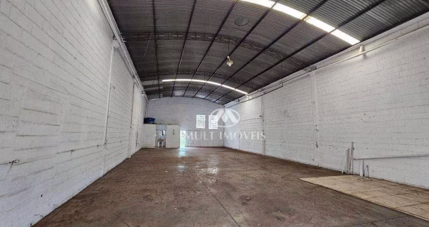 Galpão em excelente localização no Bairro Vila Elisa, próximo a Av. Mogiana e restaurante Tibursius, 340m² de terreno e 250m² de construção.