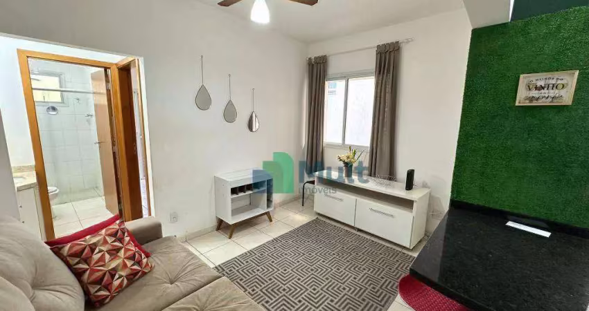 Apartamento mobiliado com 1 dormitório, 40 m² - bosque das juritis - ribeirão preto/sp