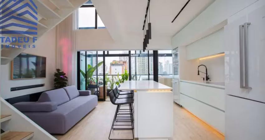 Apartamento duplex à venda, 1 dorm, 2 vagas no campo belo