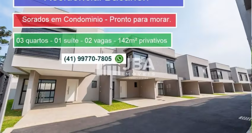 No tingui, sobrados prontos para morar a partir de 139m²