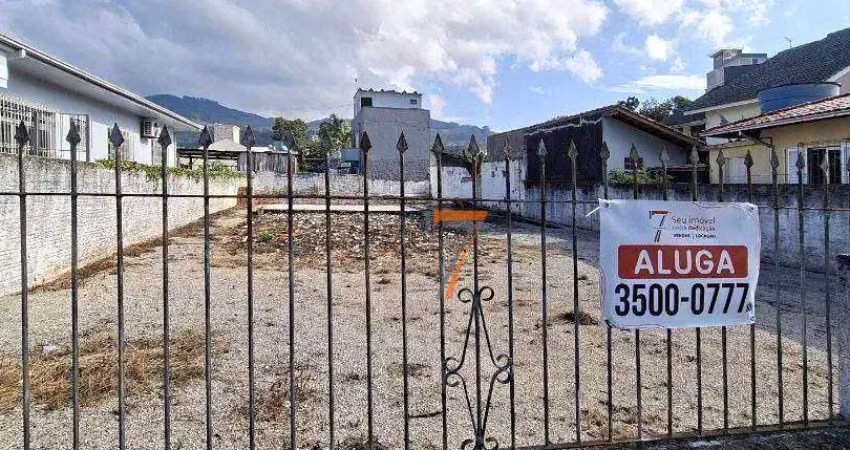 Terreno para alugar, 300 m² por r$ 5.000,00/mês - centro - biguaçu/sc