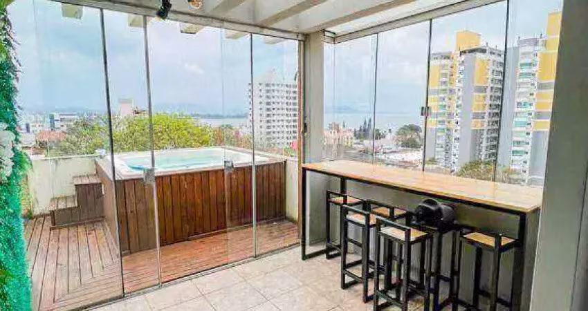 Cobertura com 2 dormitórios para alugar, 101 m² por r$ 4.002,05/mês - barreiros - são josé/sc