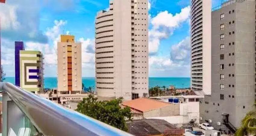 Flat com 1 vista mar à venda, 38 m² por r$ 320.000 - ponta negra - natal/rn