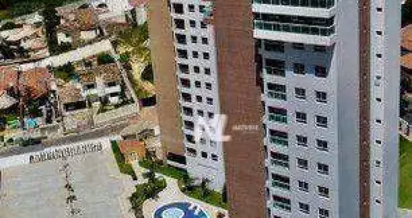 Apartamento com 2 dormitórios para alugar, 55 m² por R$ 2.331,00/mês - Capim Macio - Natal/RN