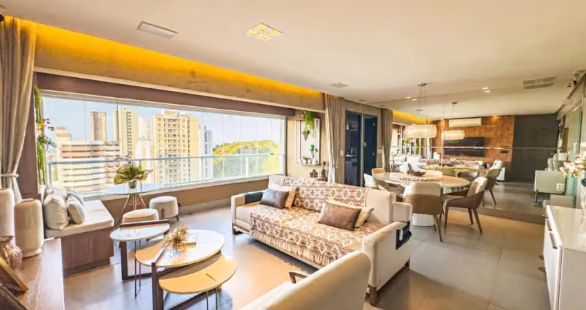 Apartamento mobiliado no tirol - 120m² - 3quartos 2suites - 2vagas - andar alto