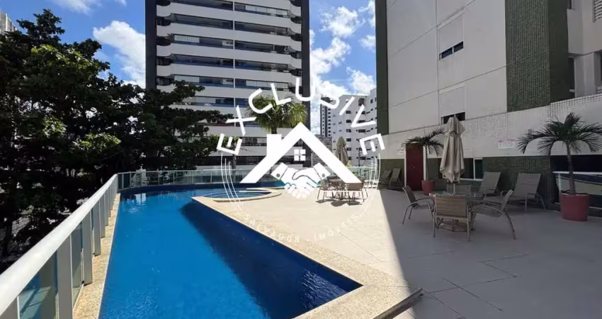 Apartamento à venda na Pituba, Salvador-BA: 3 quartos, 1 suíte, 1 sala, 3 banheiros, 2 vagas cobertas e soltas- 103m² de área